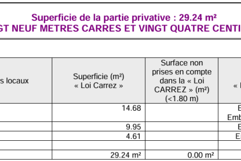 surface carrez