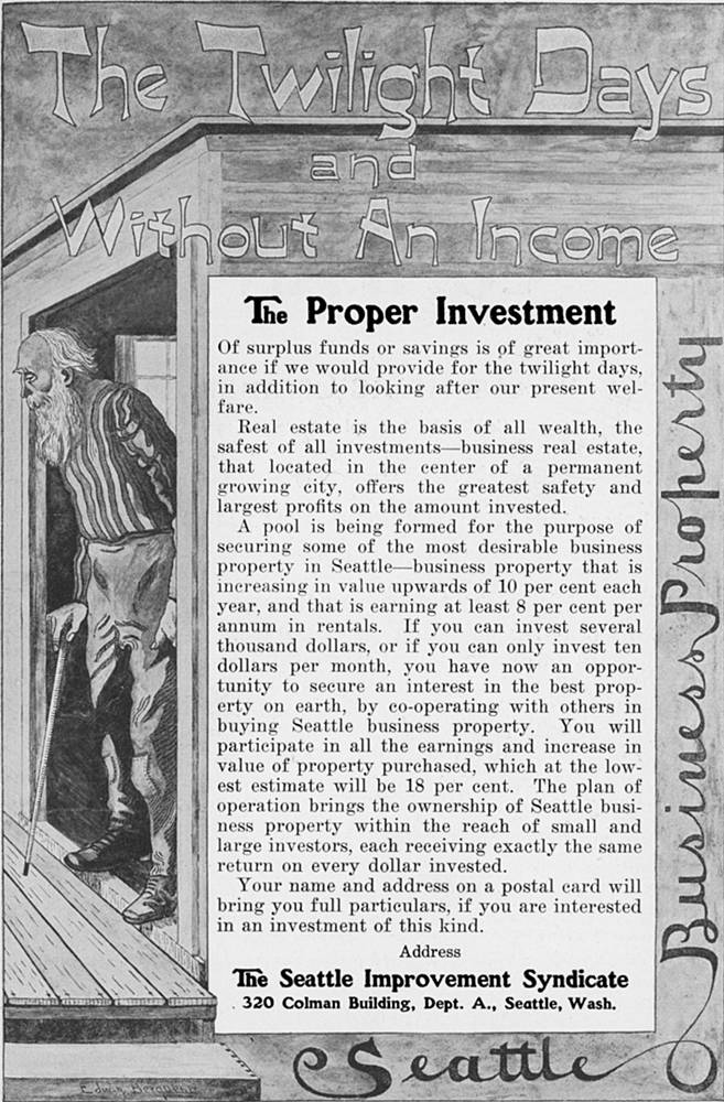 crowdfunding immobilier — Seattle Real Estate Investment (1906) (ADVERT 75)