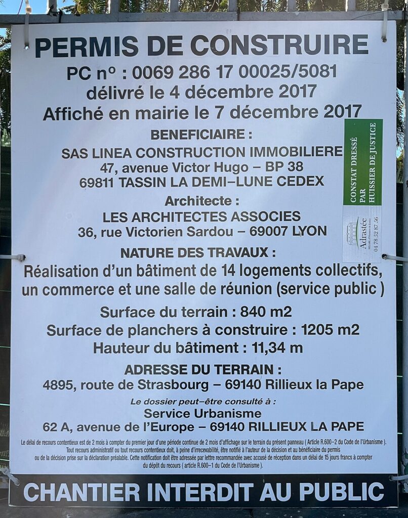 hausse des prix — Permis de construire d'un projet immobilier collectif à Vancia en février 2022